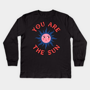 You Are The Sun pink Kids Long Sleeve T-Shirt